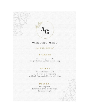 wedding menu png