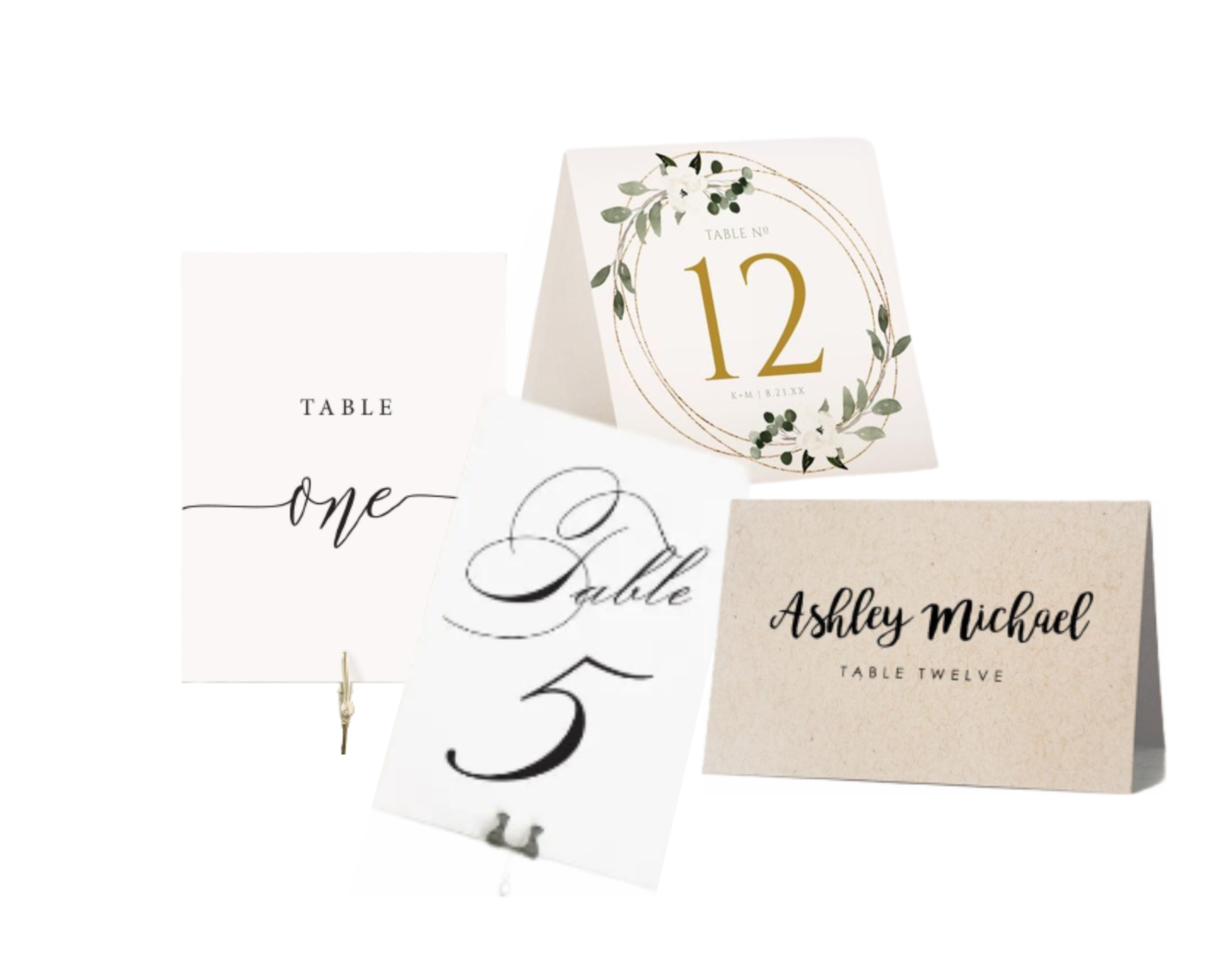 tabel numbers and names